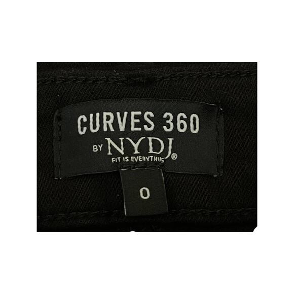 Curves 360 by NYDJ shorts black denim Ella Side Slits - Picture 3 of 3